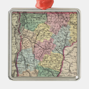 Vermont 6 metal ornament
