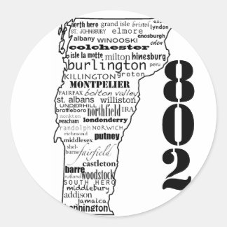 Vermont "802" stickers