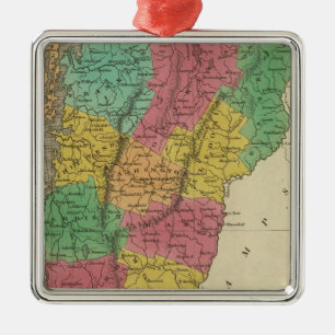 Vermont 9 metal ornament