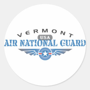 Vermont Air National Guard Classic Round Sticker
