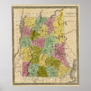 Vermont And New Hampshire Poster