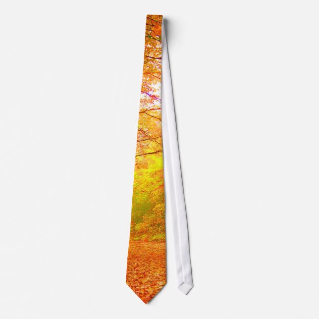 Vermont Autumn Nature Fine Art Tie (Front)
