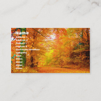 Vermont Autumn Nature Landscape Business Card