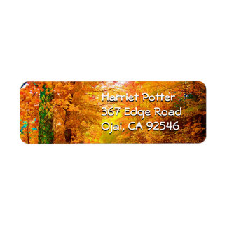 Vermont Autumn Nature Landscape Return Address Label