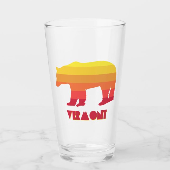 Vermont Bear Glass (Front)