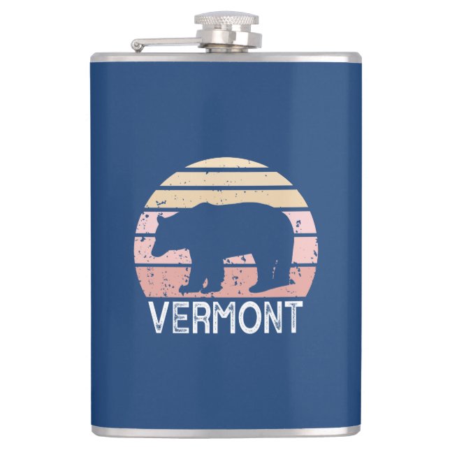 Vermont Bear Hip Flask (Front)