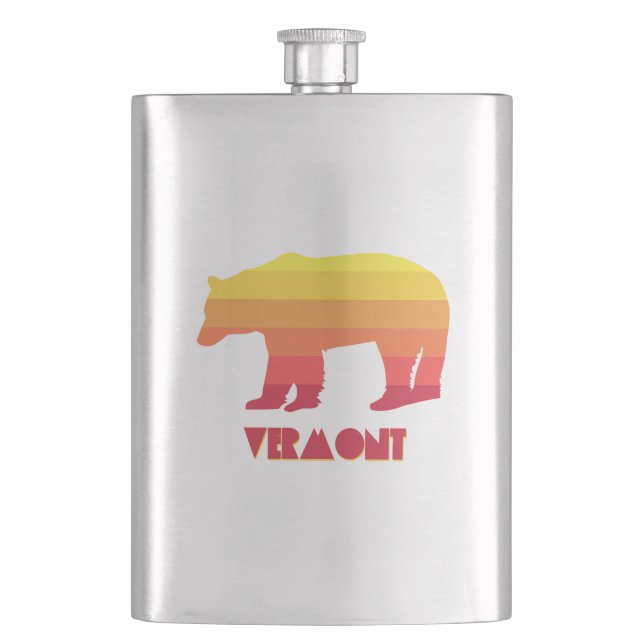 Vermont Bear Hip Flask (Front)
