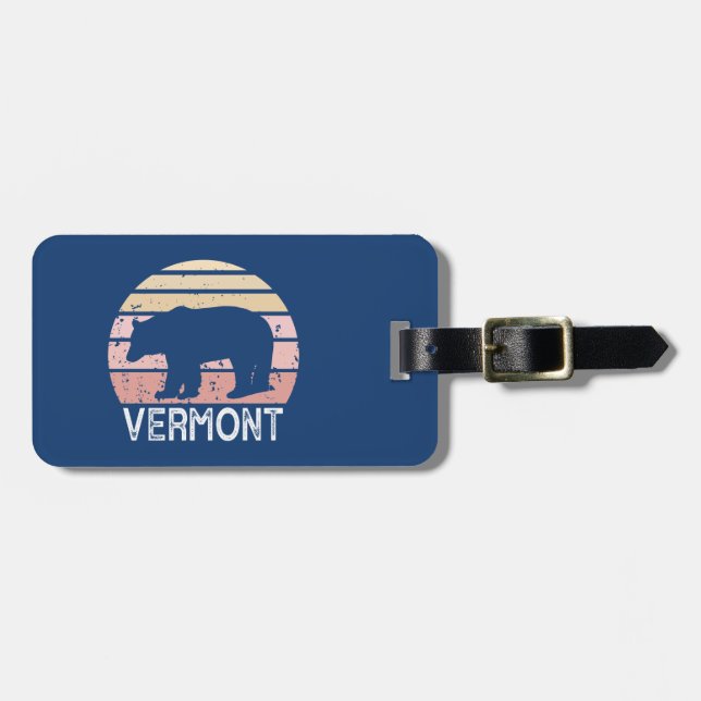 Vermont Bear Luggage Tag (Front Horizontal)