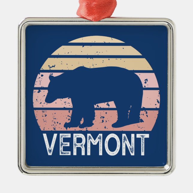 Vermont Bear Metal Ornament (Front)