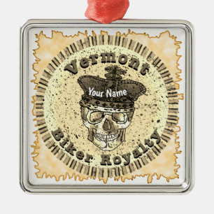 Vermont Biker Metal Ornament
