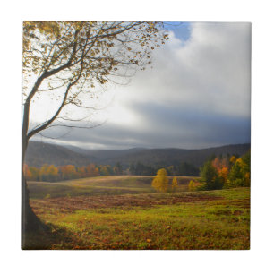 Vermont Cloudy Fall Day Tile