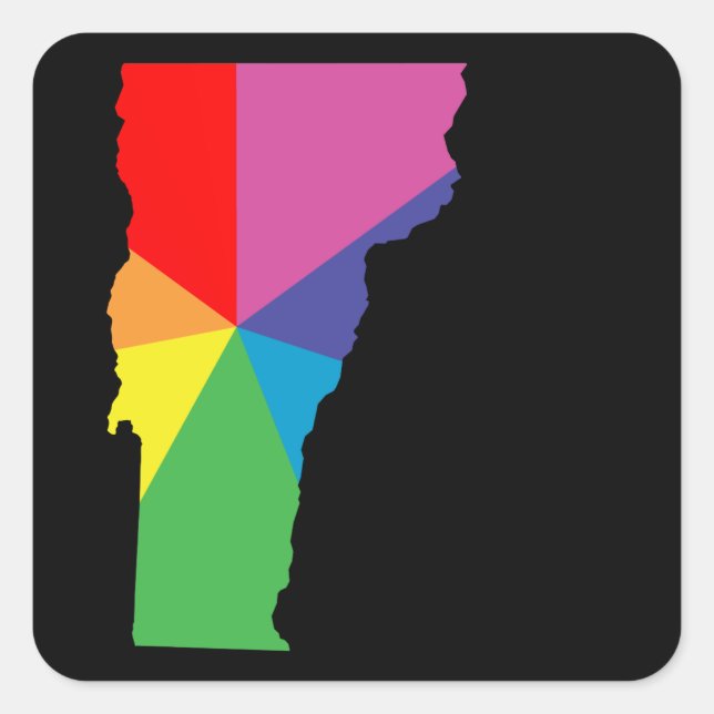 vermont colour burst square sticker (Front)