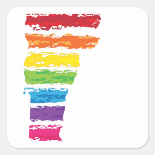 vermont colour strokes square sticker