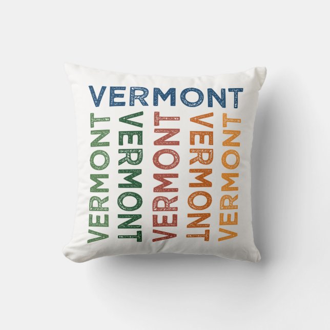 Vermont Cute Colourful Cushion (Front)