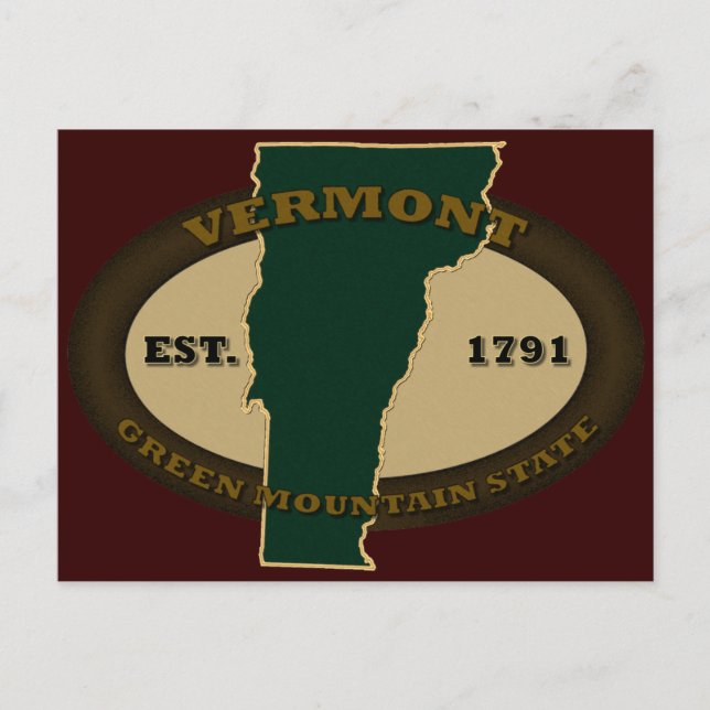 Vermont Est 1791 Postcard (Front)