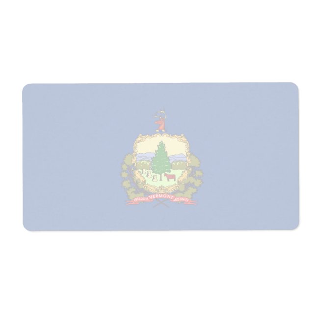 Vermont Faint Flag Shipping Label (Front)