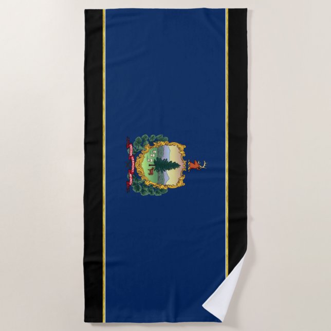 Vermont flag beach towel (Front)