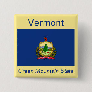 Vermont Flag Button