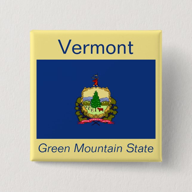 Vermont Flag Button (Front)