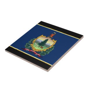 Vermont flag ceramic tile