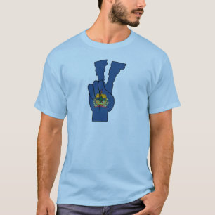 Vermont Flag Peace Sign Shirt