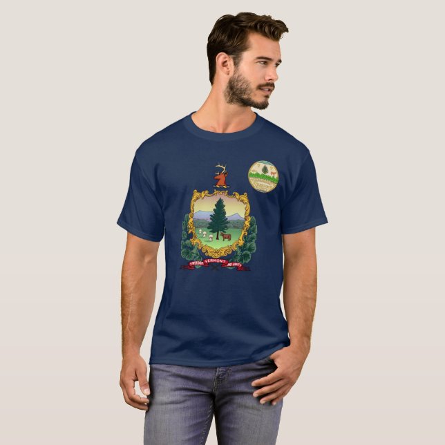 Vermont flag T-Shirt (Front Full)