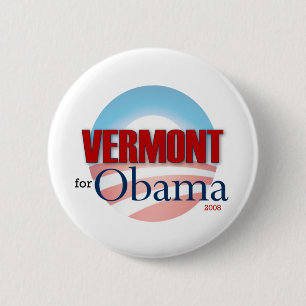 VERMONT for Obama 6 Cm Round Badge