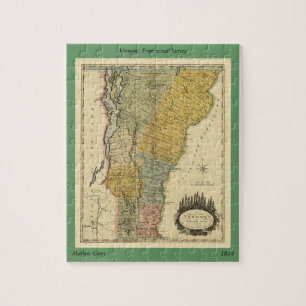 Vermont, From actual Survey - Vintage 1814 Map Jigsaw Puzzle