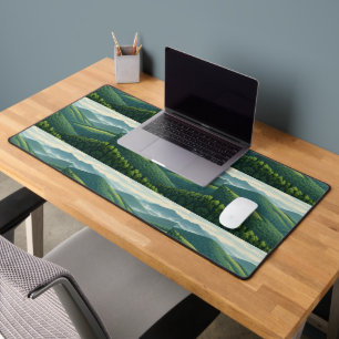 Vermont Green Mountain Slopes - Rolling Forest Hil Desk Mat