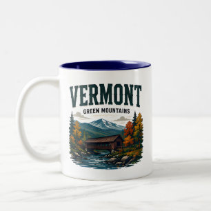 Vermont Green Mountains Scenic Escape Two-Tone Coffee Mug