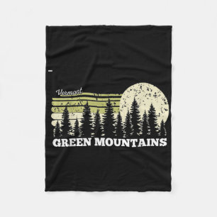 Vermont Hiking Green Mountains Trees Nature Forest Fleece Blanket