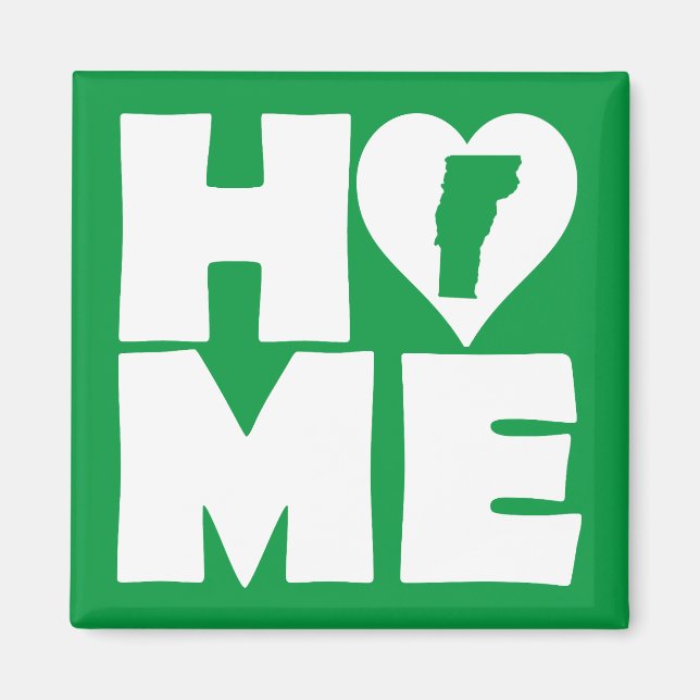Vermont Home Heart State Fridge Magnet (Front)