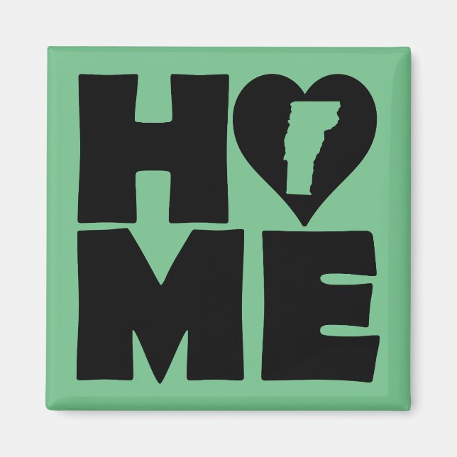 Vermont Home Heart State Fridge Magnet (Front)