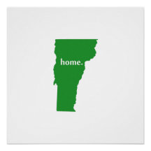 Vermont home silhouette state map