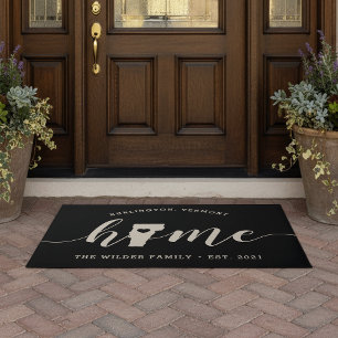 Vermont Home State Personalised Doormat