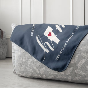 Vermont Home State Personalised Sherpa Blanket