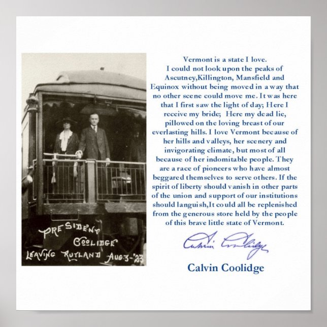 "Vermont is a State I love" Framed Poster (Front)