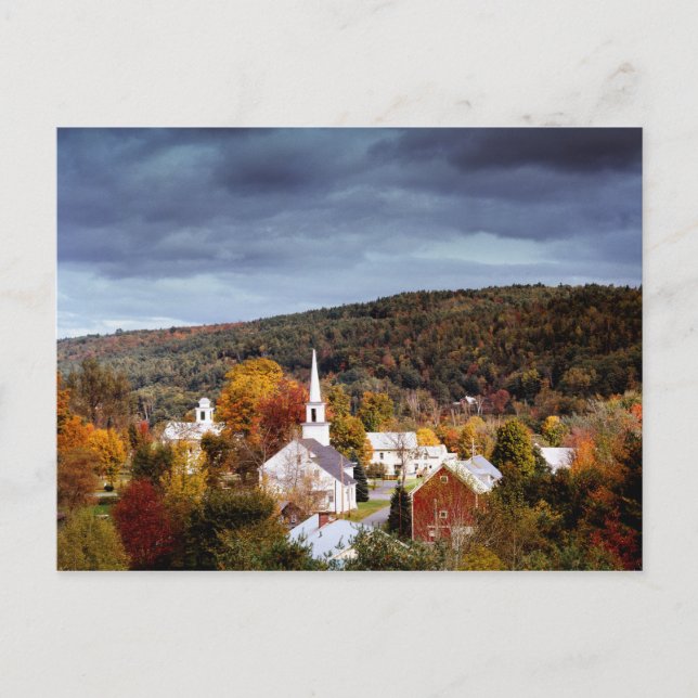 Vermont landscape, colours of autumn postcard (Front)