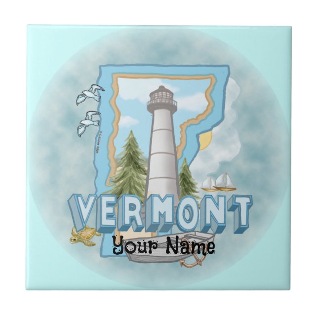 Vermont Lighthouse Tile (Front)