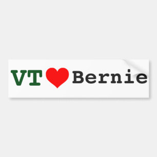 Vermont Loves Bernie Bumper Sticker