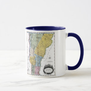 Vermont Map and State Flag Mug