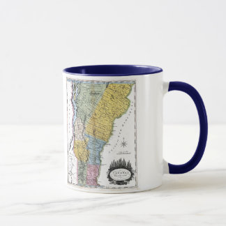 Vermont Map and State Flag Mug