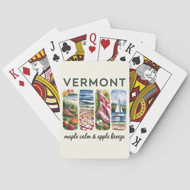 Vermont – Maple Calm & Apple Breeze Playing Cards (Back)