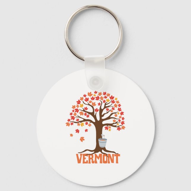 Vermont Maple Key Ring (Front)