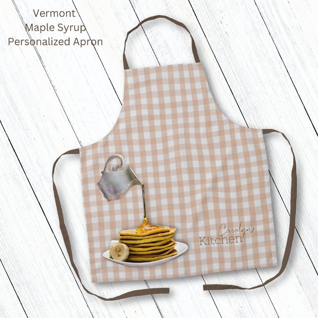 Vermont Maple Syrup Gingham Apron (Vermont Maple Syrup Apron)