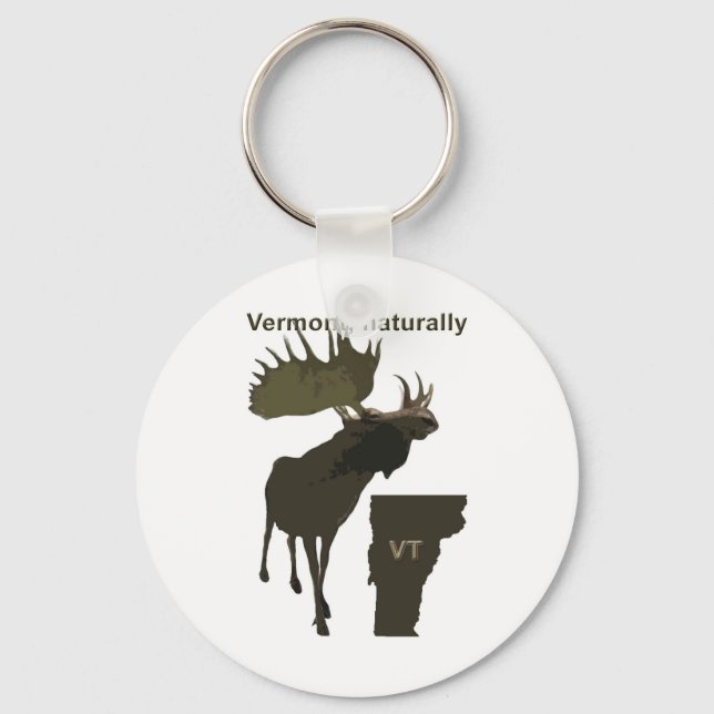 Vermont moose key ring (Front)
