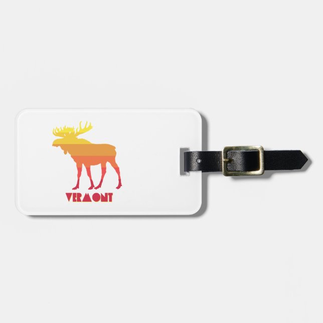 Vermont Moose Luggage Tag (Front Horizontal)