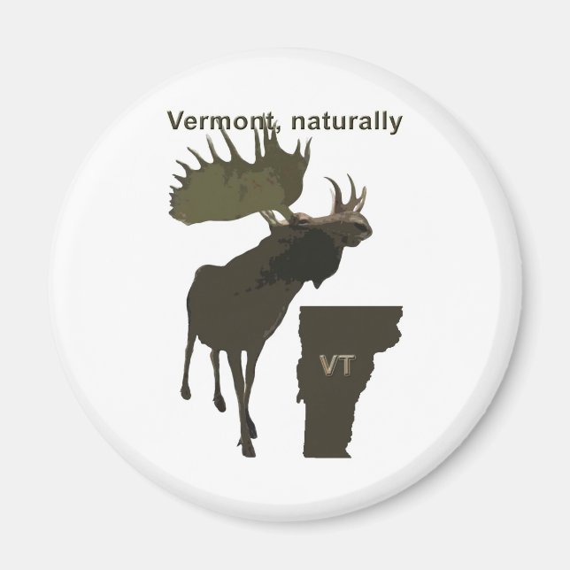 Vermont moose magnet (Front)
