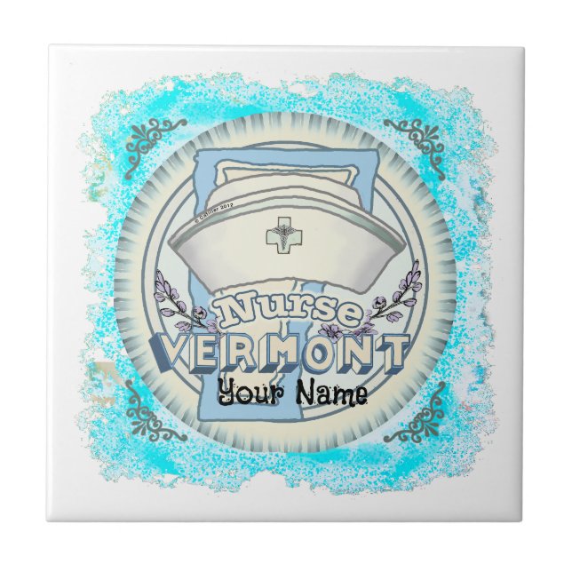 Vermont Nurse Ceramic Tile (Front)