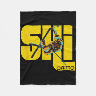 Vermont Okemo Mountain Ski  Fleece Blanket